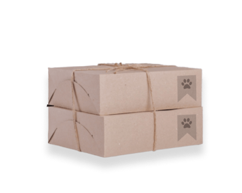 A package of Raw & Paw dog food